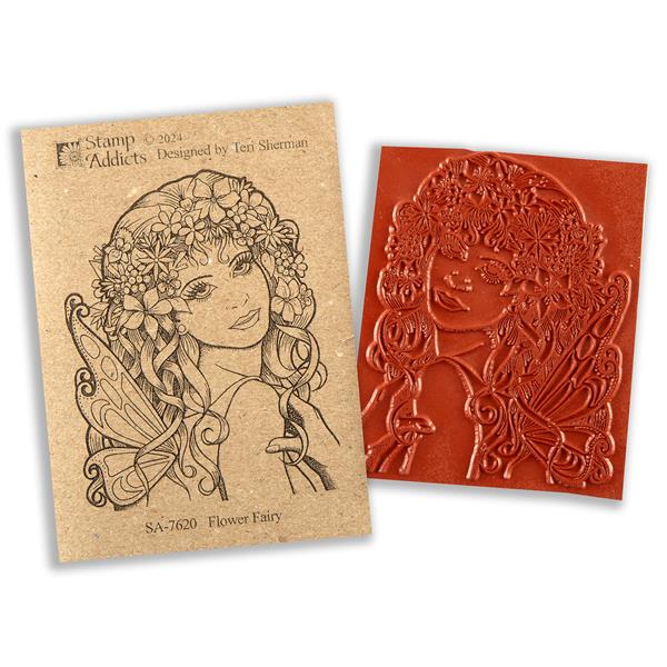 Stamp Addicts Flower Fairy Cling Mounted Rubber Stamp - 780754