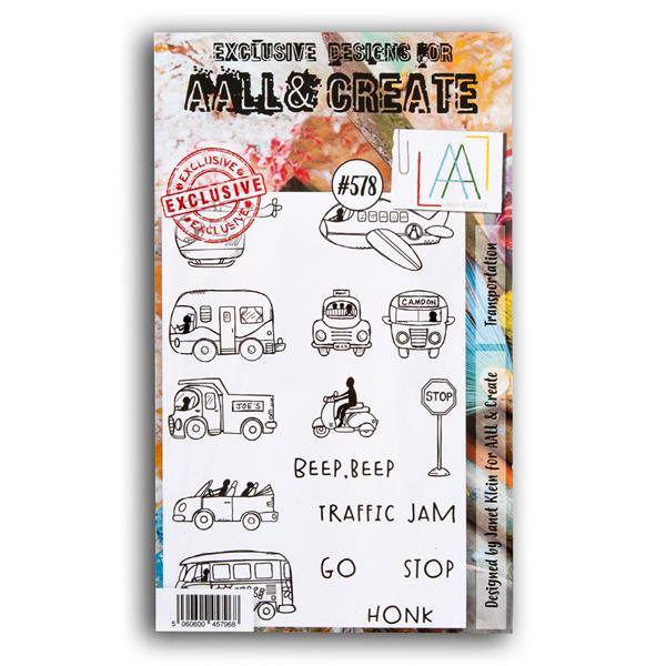 AALL & Create Janet Klein A6 Stamp Set - Transportation - 9 Stamp - 783363