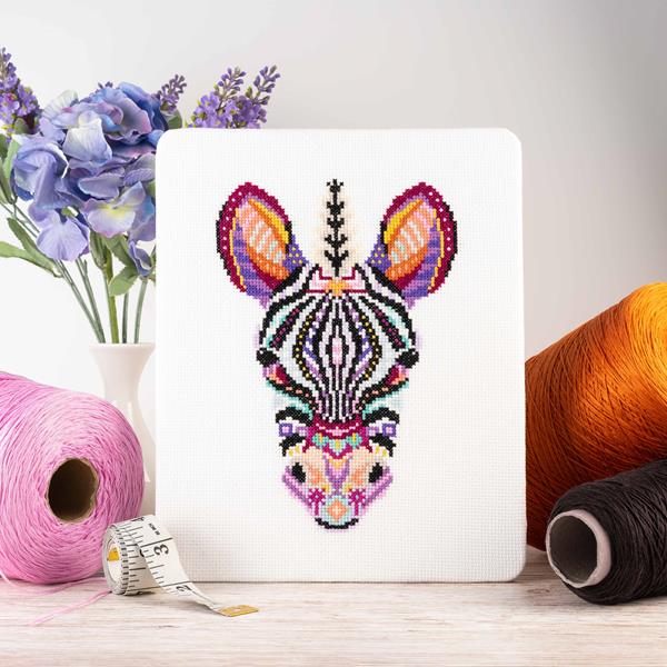 Meloca Design Mandala Zebra Cross Stitch Kit - 783421
