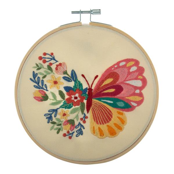 Trimits Butterfly Embroidery Kit with Hoop - 787575