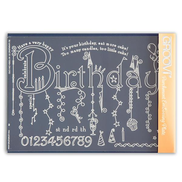 Groovi Linda Williams’ Dangles A5 Parchment Embossing Plate - Cho - 790817