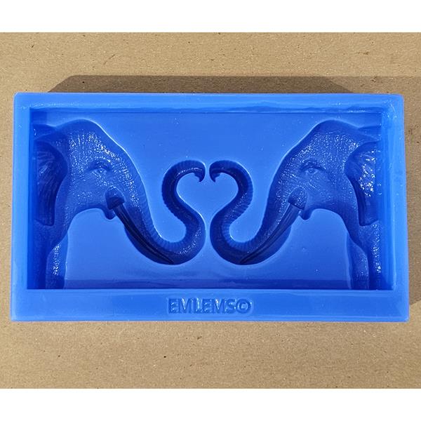 Emlems Elephant Heart Plaque Silicone Mould - 790871