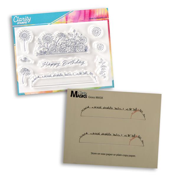 Clarity Crafts Floral Walls A6 Stamp & Mask Set - Choose 1 - 793494