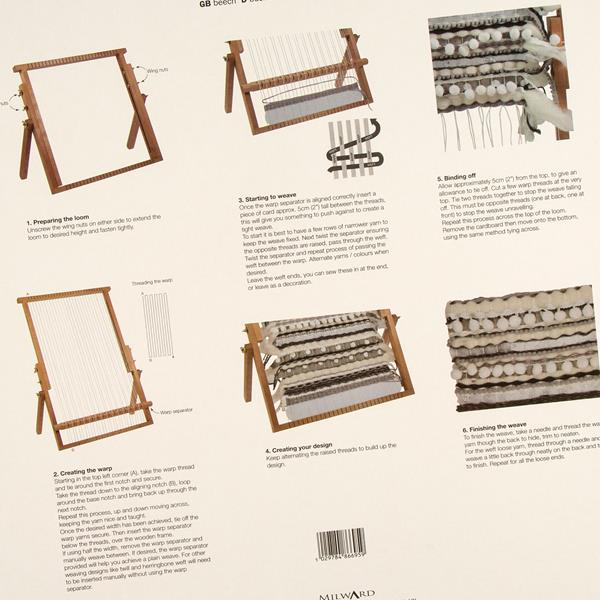 Milward Beech Wood Extendable Weaving Loom 40-61cm