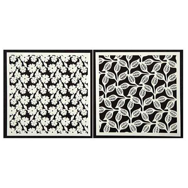 Two Jays - Craft stencil - Open Leaves & Dolly Mixture - 798209