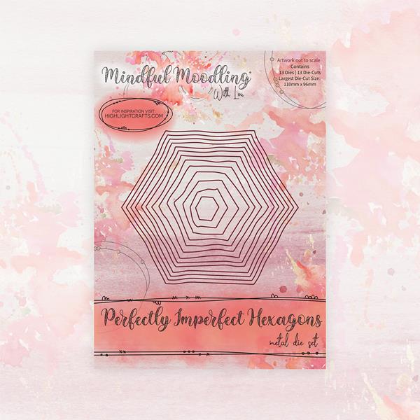 Mindful Moodling Die Set - Perfectly Imperfect Hexagons - 13 Dies - 799906
