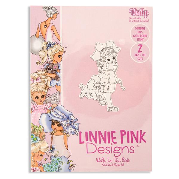 Linnie Pink Walk in the Park Die Set - 1 Stamp & 2 Dies - 806863