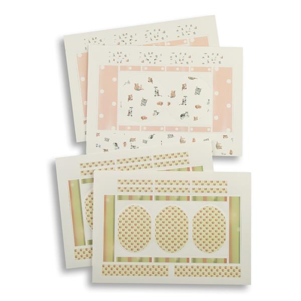 Dotty Designs A4 Card Templates - Cats - 2 Designs - 4 Sheets - 808936