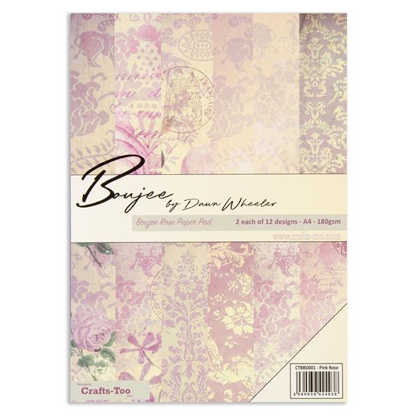 Boujee by Dawn A4 Paper Pad - Boujee Rose - 180gsm - 24 Sheets - 809149