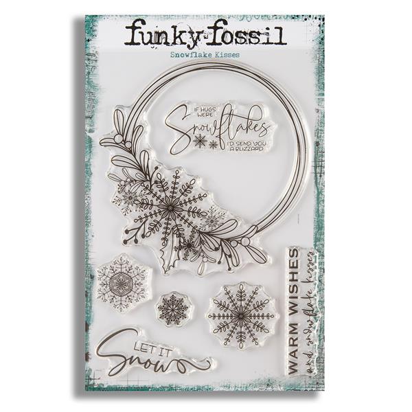 Funky Fossil A5 Stamp Set - Snowflake Kisses - 7 Stamps - 815796