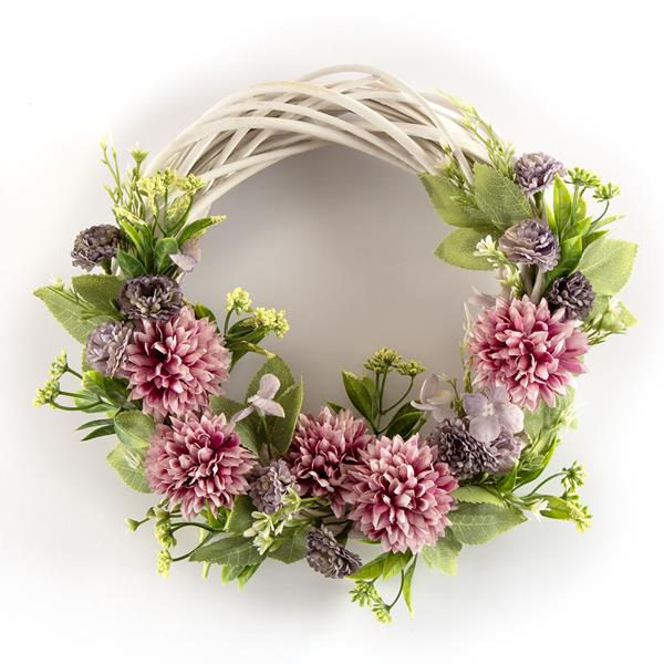 Dawn Bibby Mauve & Purple Spiky Mum Willow Wreath Kit - 819260