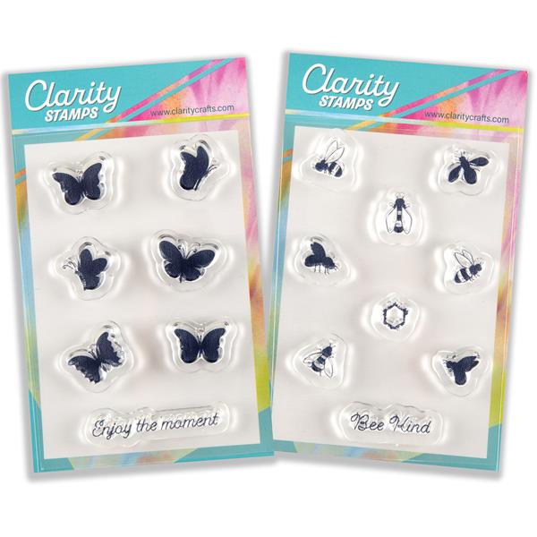 Clarity Crafts Mini Butterflies & Bees A7 Stamp Duo - 820596