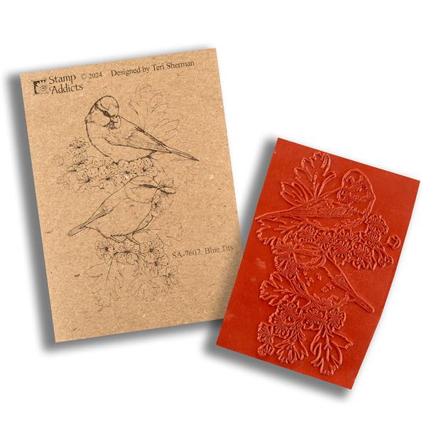 Stamp Addicts Blue Tits Cling Mounted Rubber Stamp - 825038