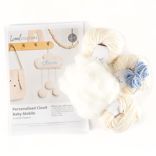 Wool Couture Personalised Cloud Hanger Crochet Kit - 826979