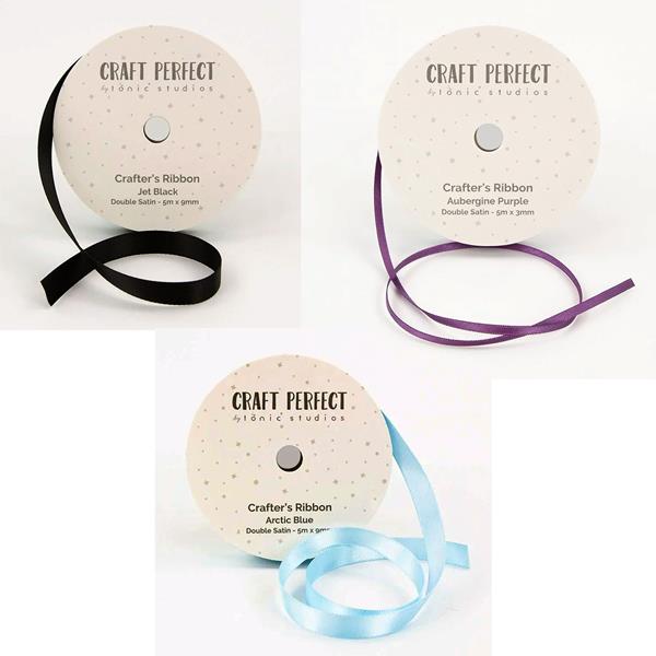 Tonic Studios Craft Perfect Ribbon 3 Pack - Aubergine Purple, Arc - 829265