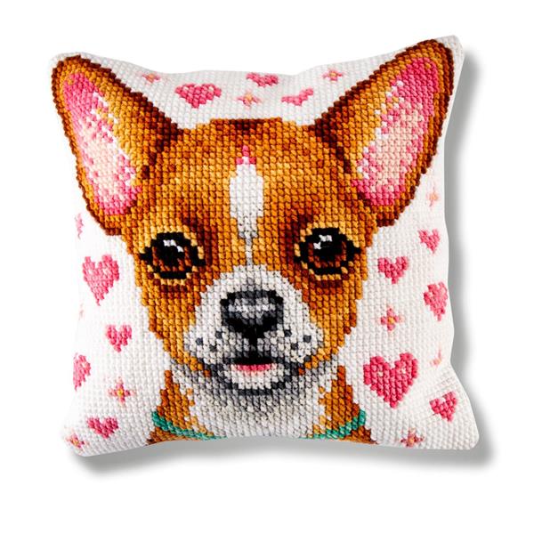 Craft Buddy 43x43cm Cross Stitch Cushion Kit - Madly in Love - 829569