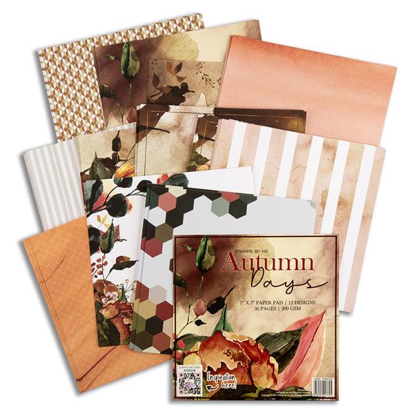 Stamps By Me Autumn Days 7x7" Paper Pad - 36 Pages -  200 GSM - 830256