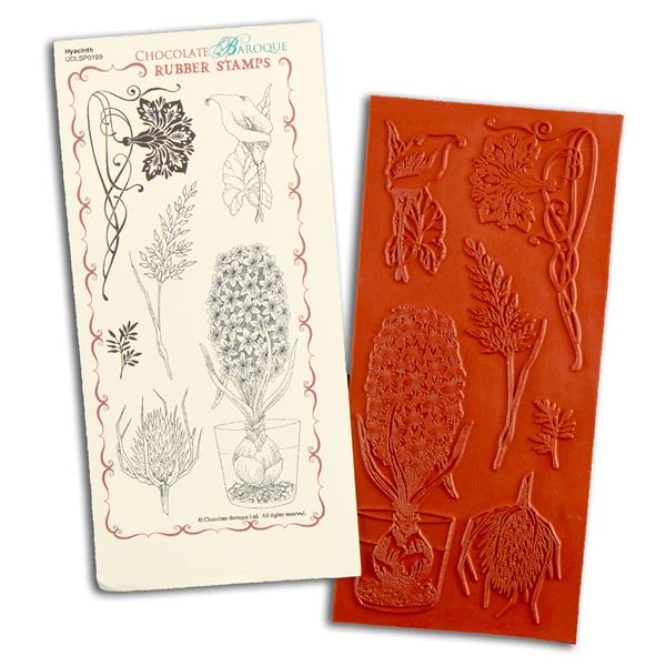 Chocolate Baroque Hyacinth DL Mounted Stamp Sheet - 6 Images - 830340