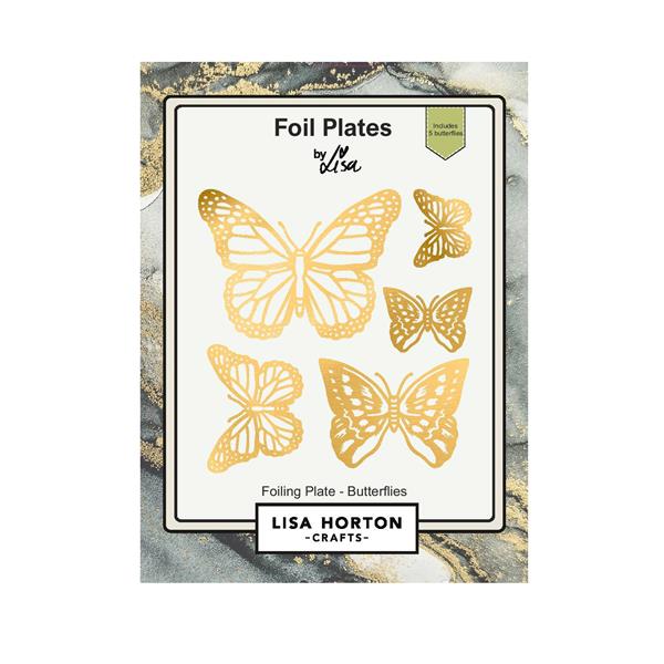 Lisa Horton Crafts Butterflies Foiling Plate - 830592