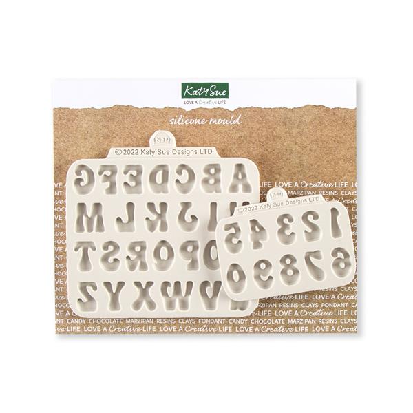 Katy Sue Designs Fun Font Alphabet & Numbers Silicone Mould - 832068