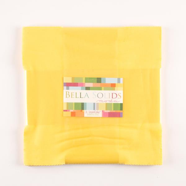 Moda Bella Solids 30's Yellow Junior Layer Cake - 20 x 10" Square - 832145