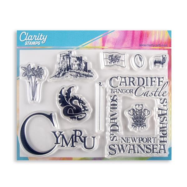 Clarity Crafts Wales Framer A5 Stamp Set - 10 Stamps & A6 Mask - 837943