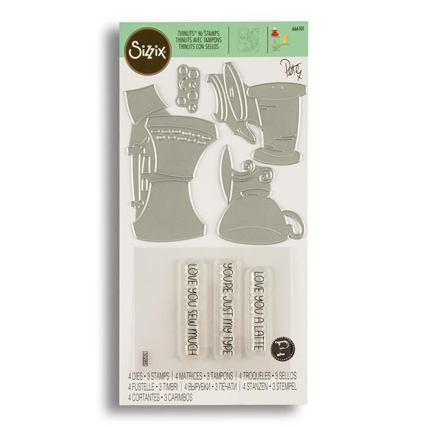 Sizzix Thinlits Crazy Characters #1 Stamp & Die Set By Pete Hughe - 838331