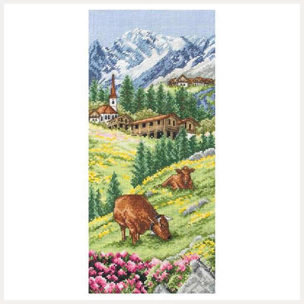Anchor Swiss Alpine Landscape Counted Cross Stitch Kit 12.6" x 5. - 838678