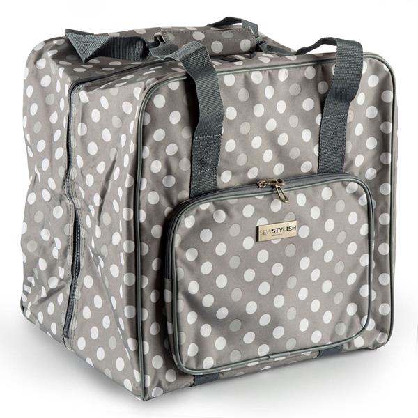 Sewing Online Grey Polka Overlocker Bag - 38 x 35.5 x 33cm - 840612