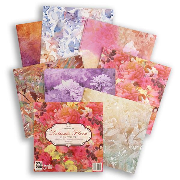 Stamps By Me 8x8" Paper Pad - Delicate Flora 200gsm - 845021