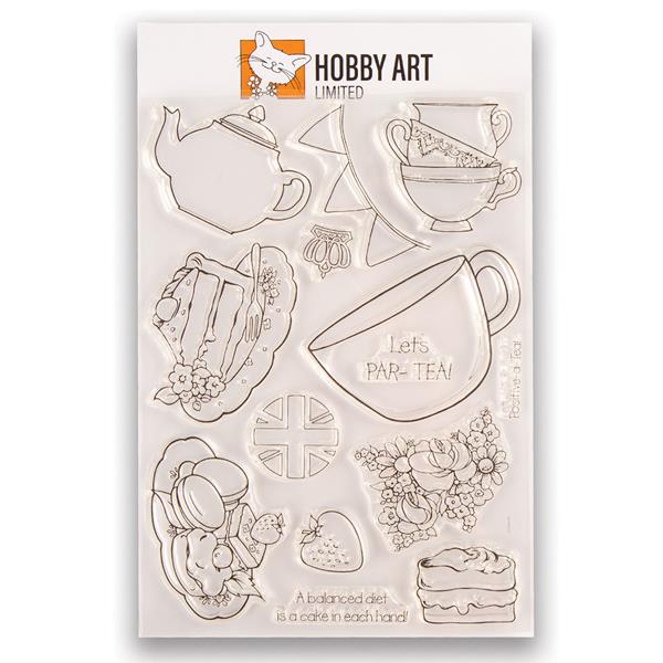 Hobby Art Afternoon Tea A5 Stamp Set designed by Sharon File - 14 - 846990