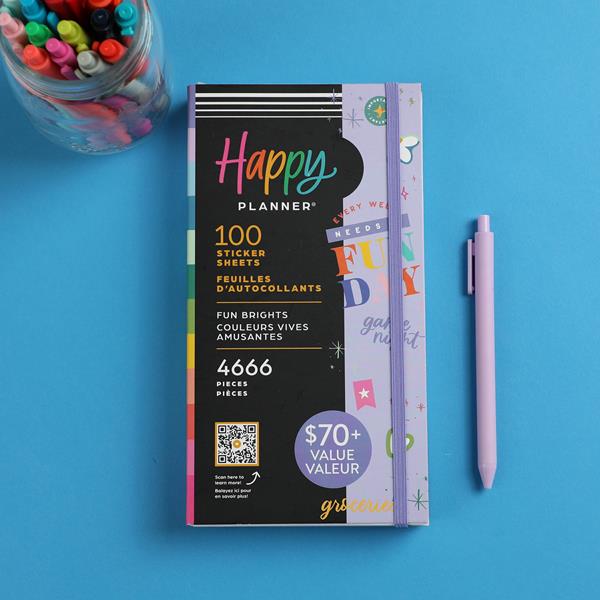 The Happy Planner 100 Sheet Sticker Value Bumper Pack - Fun Brigh - 848771