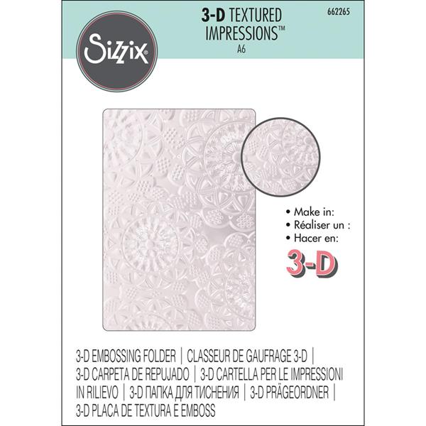 Sizzix Multi Level Textured Impressions Embossing Folder Fan Tiles by Jennifer Ogborn