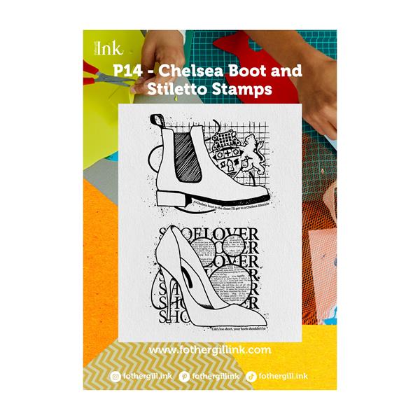Fothergill Ink A5 Stamp Set - Chelsea Boot & Stiletto - 2 Stamps - 852456