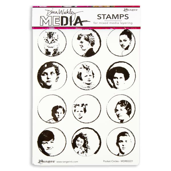 Dina Wakley Media A5 Stamp - Pocket Circles - 852632