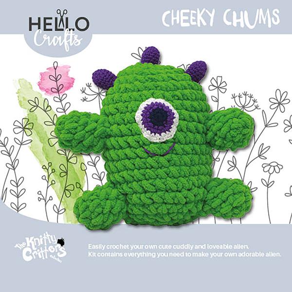 Knitty Critters Cheeky Chums Alien Crochet Kit - 853775