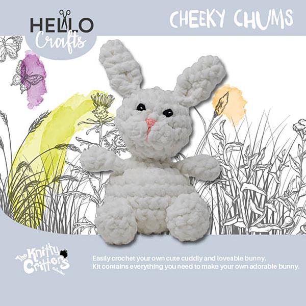 Knitty Critters Cheeky Chums Bunny Crochet Kit - 855430