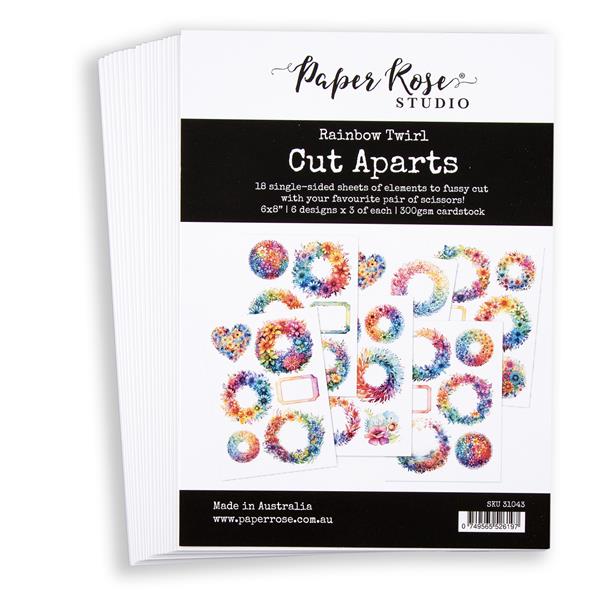 Paper Rose Rainbow Twirl Cut Aparts Paper Pack - 855463