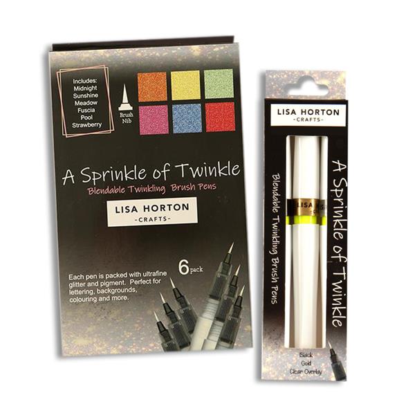 Lisa Horton Crafts 9 x A Sprinkle of Twinkle Brush Pens - 858535
