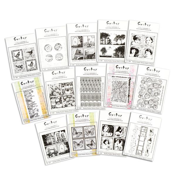 Crafty Individuals 14 Cling Mounted Rubber Stamp Complete Collect - 860604