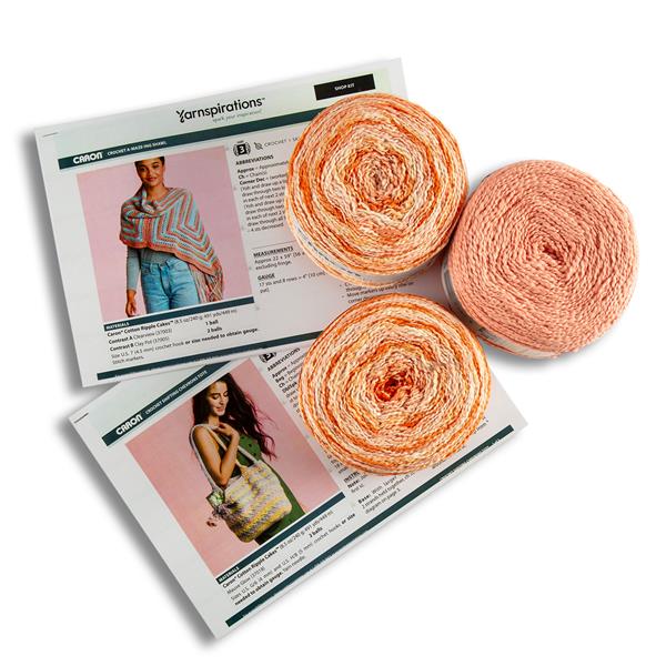 Caron Ripple Cake Pack - Includes: 3 x 240g Yarn Cakes & Patterns - 860774