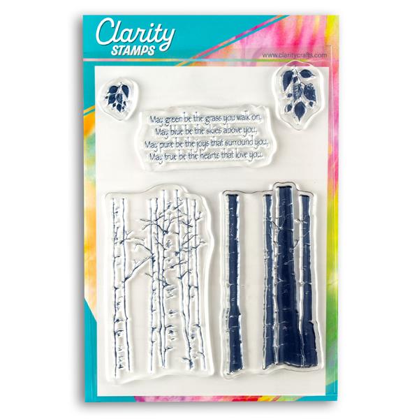 Clarity Crafts Birch Tree 2 Way Overlay A5 Stamp Set - 5 Stamps - 861563