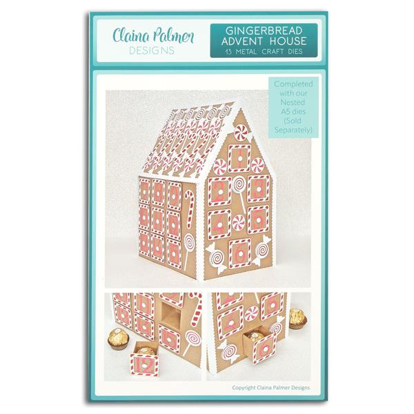 Claina Palmer Designs Gingerbread Advent House Die Set - 13 Dies - 862008