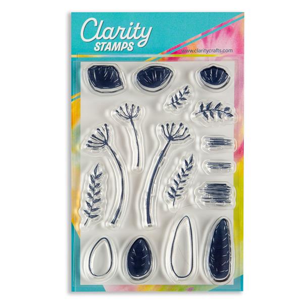Clarity Crafts Barbara’s Bijou Floral Elements A6 Stamp Set - Cho - 862945