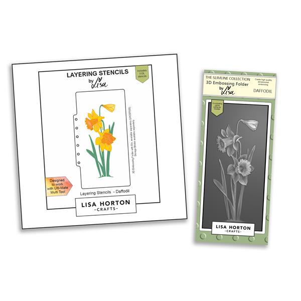 Lisa Horton Crafts Daffodil 3D Slimline Embossing Folder, Die & L - 866607