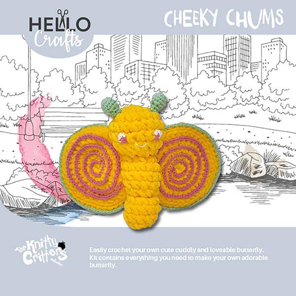 Knitty Critters Cheeky Chums Butterfly Crochet Kit - 868042