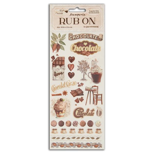 Stamperia Coffee and Chocolate 10.16x21.6cm Rub-on cm - Elements - 872542