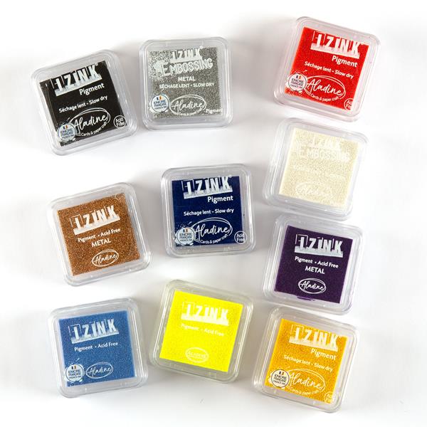 Izink 10 x Mini Pigment Ink Pads - Colours may Vary - 876931
