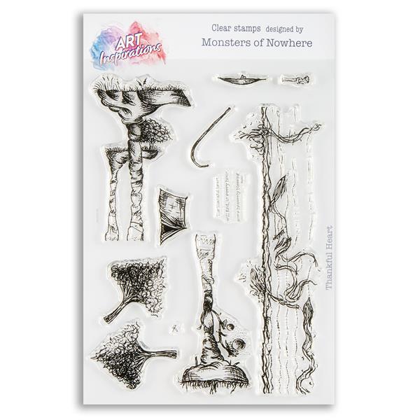 Art Inspirations with Monsters of Nowhere A5 Stamp Set - Thankful - 877101