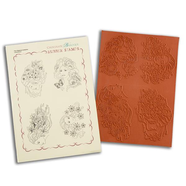 Chocolate Baroque Four Seasons Collection A4 Stamp Sheet - 4 Imag - 878124